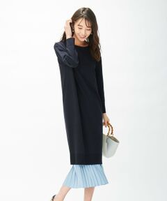 J.PRESS / ジェイプレス ドレス | 【洗える】ワンピ＋プリーツスカート ツインセットワンピース