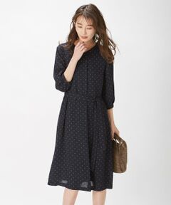 J.PRESS / ジェイプレス ドレス | 【洗える】ポリエステル デシン幾何プリント ワンピース