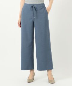 【洗える】ドライタッチツイルストレッチ ワイドパンツ