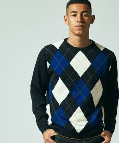 J.PRESS / ジェイプレス ニット・セーター | キャッシュウール アーガイルプルオーバー ニット