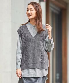 J.PRESS / ジェイプレス ベスト | 【洗える】WOOL ACRYLIC ニットベスト