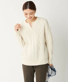 J.PRESS / ジェイプレス ニット・セーター | 【洗える】アランパターンボニー ニット