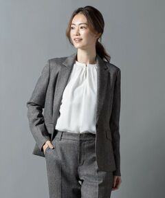 J.PRESS / ジェイプレス テーラードジャケット | 【セットアップ対応】ウールストレッチツイード テーラード ジャケット