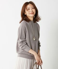 【洗える】SEMI WORSTED ハイネック ニット