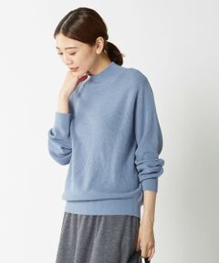 【洗える】SEMI WORSTED ハイネック ニット