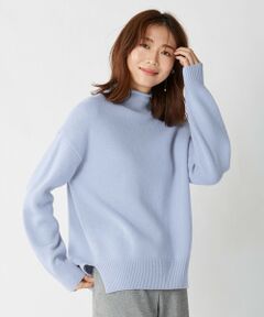 【洗える】MERINO CASHMERE ロールネック ニット