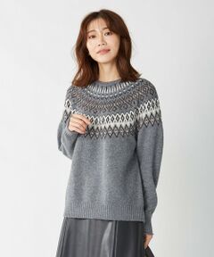 【洗える】AIR WOOL FAIRILE ニット