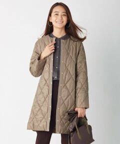 30D高密度タフタ ロング キルティングコート