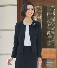 J.PRESS / ジェイプレス ノーカラージャケット | ファンシーツイード ジャケット