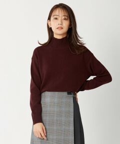 【洗える】CASHMERE BLEND ハイネック ニット