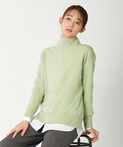 【洗える】CASHMERE BLEND ハイネック ニット