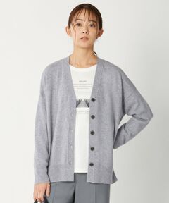 【洗える】CASHMERE BLEND Vネック カーディガン