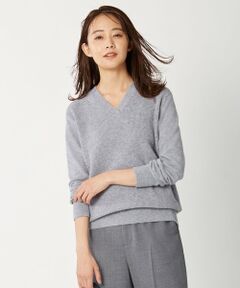 【洗える】CASHMERE BLEND Vネック ニット