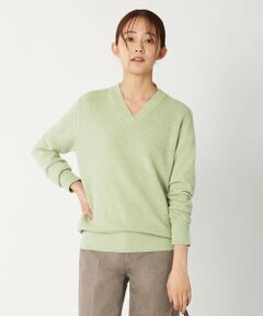 【洗える】CASHMERE BLEND Vネック ニット