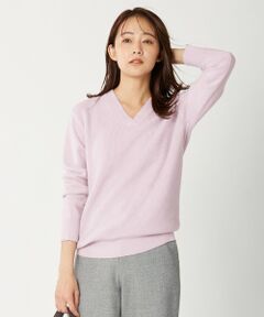 【洗える】CASHMERE BLEND Vネック ニット