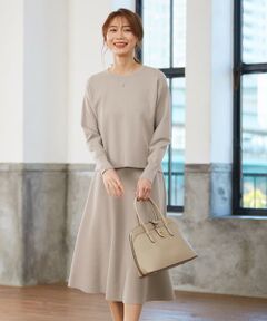 【洗える】RAYON STRETCH ニット セットアップ