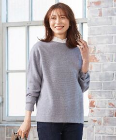 【洗える】CASHMERE BLEND  ボトルネック ニット