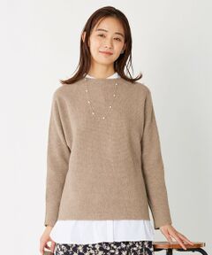 【洗える】CASHMERE BLEND  ボトルネック ニット