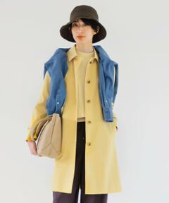 J.PRESS / ジェイプレス ステンカラーコート | 【撥水加工】80/2 PIMAコットンツイル ステンカラー コート