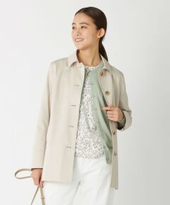 J.PRESS / ジェイプレス ステンカラーコート | 【撥水加工】80/2 PIMAコットンツイル ショート  ステンカラー コート