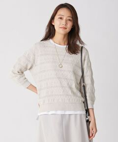 J.PRESS / ジェイプレス ニット・セーター | 【洗える】コットンテープレーシー ニット