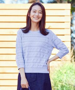 J.PRESS / ジェイプレス ニット・セーター | 【洗える】コットンテープレーシー ニット