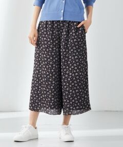 J.PRESS / ジェイプレス ショート・ハーフ・半端丈パンツ | 【洗える】楊柳フラワープリント キュロット パンツ
