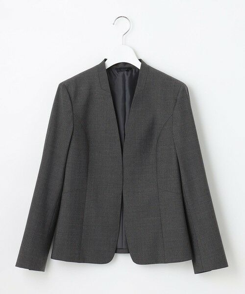 セール】 BAHARIYE Houndstooth ノーカラー ジャケット （ノーカラージャケット）｜J.PRESS / ジェイプレス  ファッション通販 タカシマヤファッションスクエア