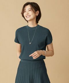 J.PRESS / ジェイプレス ニット・セーター | 【洗える】 レーヨンエリートストレッチ フレンチスリーブ ニット