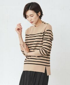 J.PRESS / ジェイプレス ニット・セーター | 【洗える】ミラノリブバスクボーダー ニット