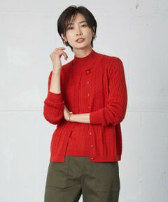 【洗える】KNIT BASIC ミドル カーディガン