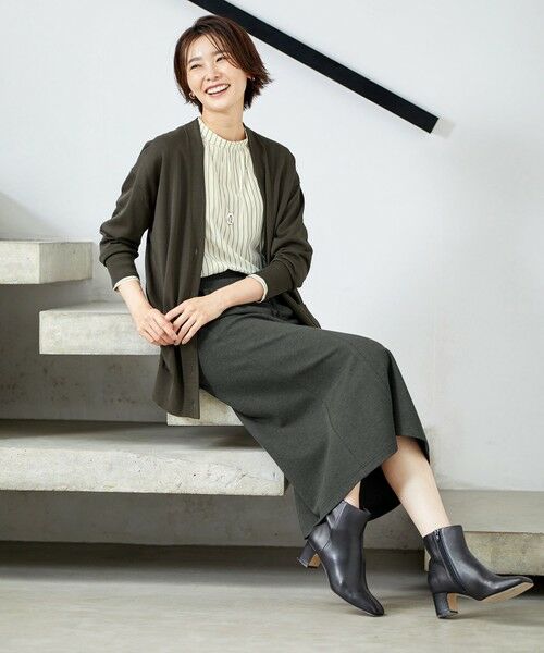 J.PRESS / ジェイプレス ミニ・ひざ丈スカート | 【洗える】デュアルウォームポンチ スカート | 詳細3