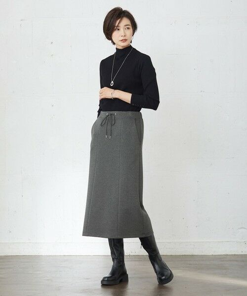 J.PRESS / ジェイプレス ミニ・ひざ丈スカート | 【洗える】デュアルウォームポンチ スカート | 詳細4