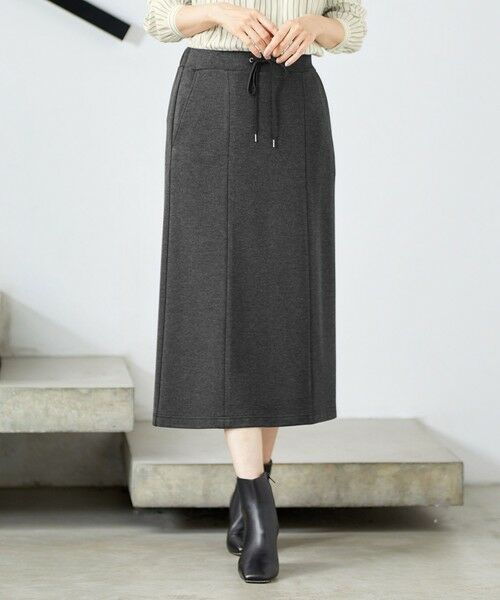 J.PRESS / ジェイプレス ミニ・ひざ丈スカート | 【洗える】デュアルウォームポンチ スカート(グレー系)
