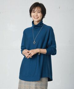 【WEB限定カラーあり・洗える】EASY WOOL チュニック ニット