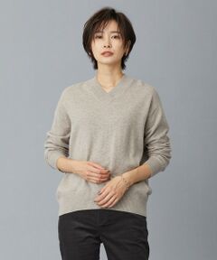 【洗える・WEB限定カラーあり】CASHMERE BLEND Vネック ニット