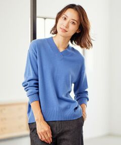 【洗える・WEB限定カラーあり】CASHMERE BLEND Vネック ニット