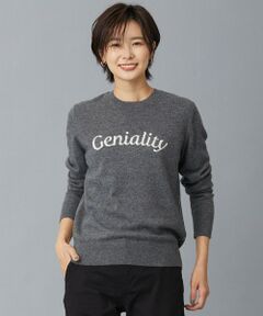 【洗える】CASHMERE BLEND ロゴ ニット