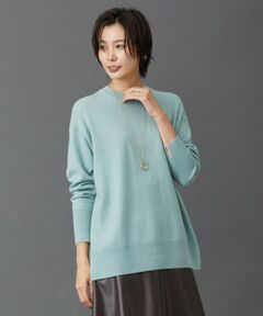 【洗える】CASHMERE BLEND クルーネック ニット