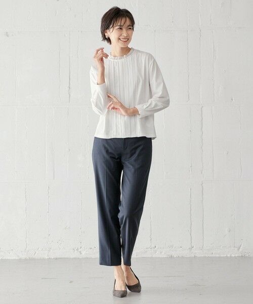 J.PRESS / ジェイプレス カットソー | 【吸水速乾】プレーティングジャージー フリルネック カットソー | 詳細16