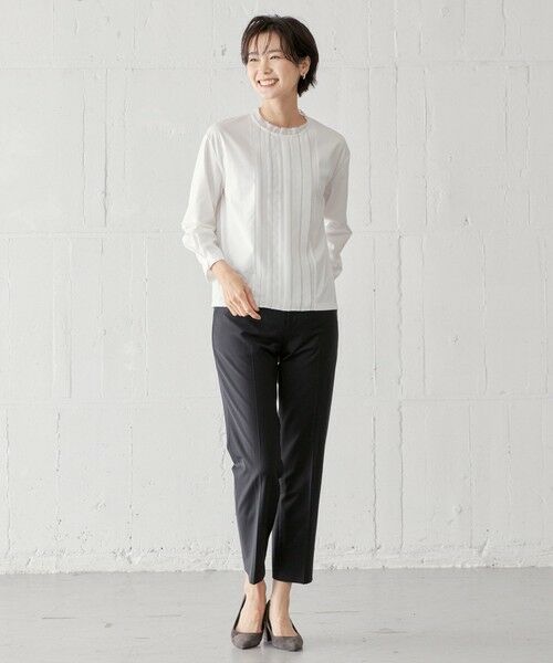 J.PRESS / ジェイプレス カットソー | 【吸水速乾】プレーティングジャージー フリルネック カットソー | 詳細18