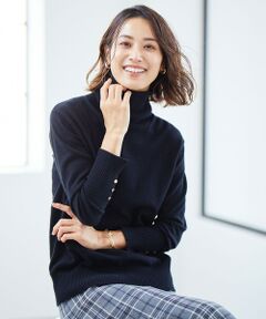 J.PRESS / ジェイプレス ニット・セーター | 【洗える】AUSSIE AIR タートルネック バックスリット ニット