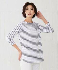 ベーシックジャージー ボーダー ロングＴシャツ カットソー