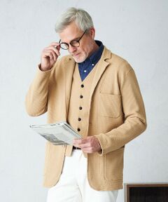 J.PRESS / ジェイプレス カーディガン・ボレロ | 【High twist links】ニットブレザー