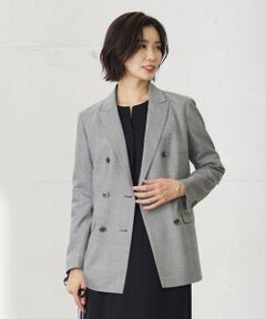 J.PRESS / ジェイプレス テーラードジャケット | T/R/Wグレンチェック ダブル ジャケット