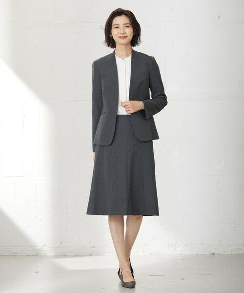 J.PRESS / ジェイプレス ノーカラージャケット | T/Rアルガンシルク ノーカラー ジャケット | 詳細1