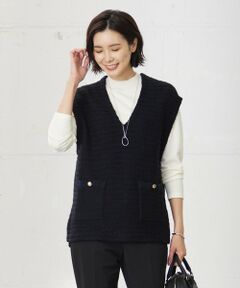 【洗える】TWEEDY ニット ベスト