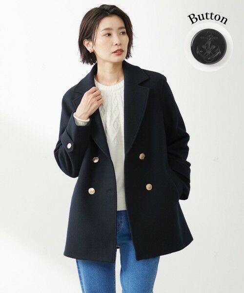 J.PRESS MEN メルトンPコート　極美品 J．PRESS BASIC】メルトンピーコート