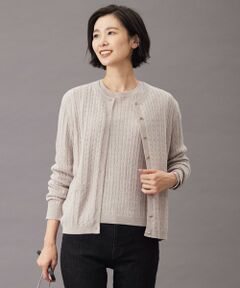 【洗える】KNIT BASIC クルーネック カーディガン