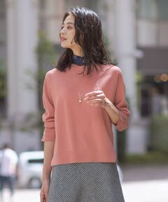 【洗える】SEMI WORSTED WOOL クルーネック ニット